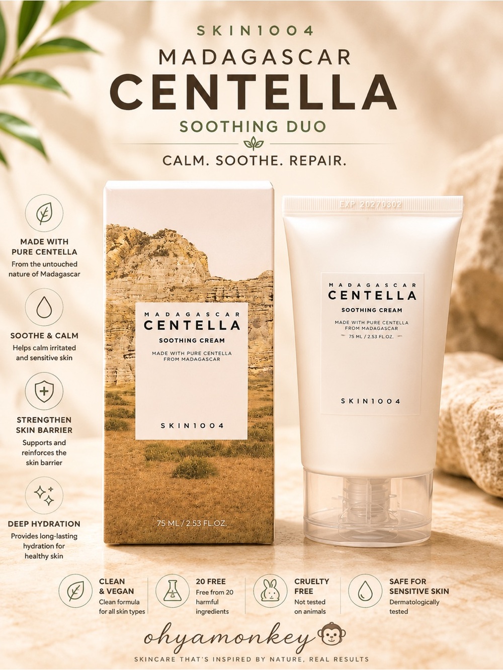 Madagascar Centella Soothing Cream 75ml